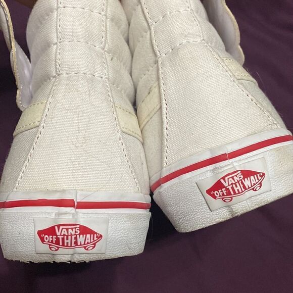 EUC Vans Rainbow Unicorn Wings White High-Top Sneakers - Picture 9 of 10